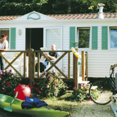 Location de mobil-home 2 chambres avec terrasse dans le Périgord